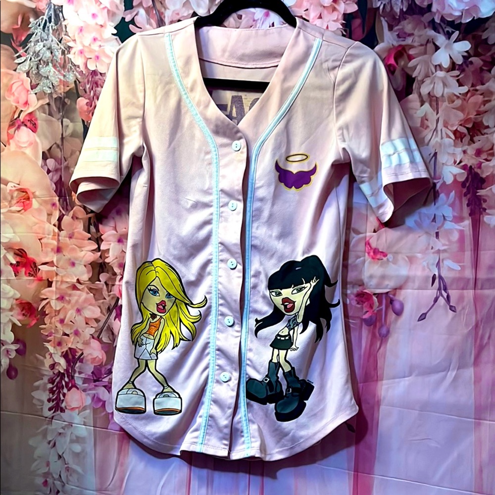 BRATZ Pink BASEBALL BUTTON TEE